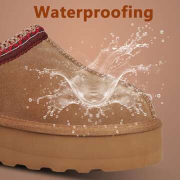 INPAKSA Women's Slippers Platform Mini Boots Short Ankle Boot Fur Fleece Lined Sneakers House slippers Anti-Slip Boot For Outdoor