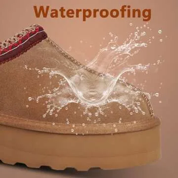 INPAKSA Women's Slippers Platform Mini Boots Short Ankle Boot Fur Fleece Lined Sneakers House slippers Anti-Slip Boot For Outdoor