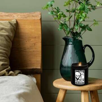 QGFM Gothic Couple Candle,Gothic Valentines Skeleton Gifts for Women Men,Tarot Scented Candle,Couples Gifts for Husband and Wife,Valentine Scented Candle Decorations for Home