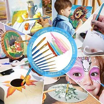 30 PCS WILLONE Artist Paint Brushes for Acrylic & Watercolor