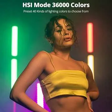 AMBITFUL A2 Full-Color RGB Tube Light, CRI 95 TLCI 97 Accurate Color,2500k-8500K Adjustable,RGB CCT HSI Mode, 29 Fx Light Effect,APP Control Support, Brightness Adjustable, Magnet Design (A2)