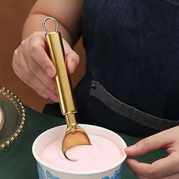 Berglander Gold Ice Cream Scoop - Durable & Elegant
