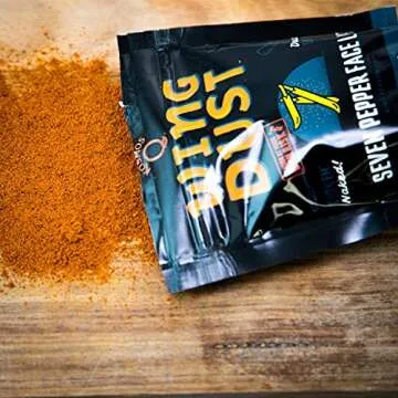 Kosmos Q Seven Pepper Face Lift Wing Dust - 5 Oz Bag for Wings, Popcorn & More - Dry BBQ Hot Wings Rub with 7-Pepper Blend, Garlic & Onion (Seven Pepper)