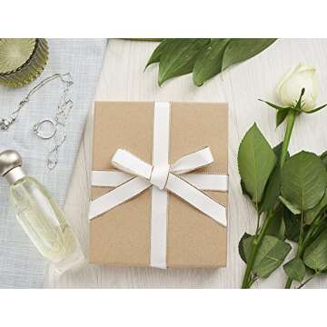 MESHA 42PC Jewelry Gift Boxes with Lids, Kraft Jewelry Box 6x5x1, Cotton Filled Brown Jewelry Boxes, Necklace Gift Box, Bracelet Gift Box, Bulk Jewelry Boxes for Shipping, Small Business, Accessories