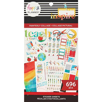 Happy Planner Sticker Pack, Teacher-Planner Stickers, Back-to-School Accessories, Planning Stickers ...