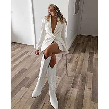 Stylish Richealnana Pointed Toe Western Booties