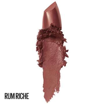 Maybelline Color Sensational Lipstick, Lip Makeup, Cream Finish, Hydrating Lipstick, Rum Riche, Deep...