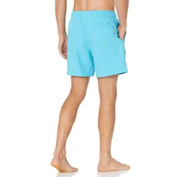 Amazon Essentials Men's Quick-Dry Swim Trunk Aqua Blue
