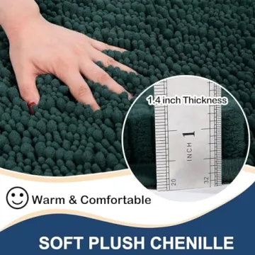 Plush and Absorbent Arotive Chenille Toilet Mat
