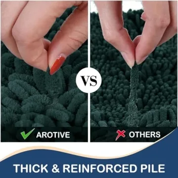 Plush and Absorbent Arotive Chenille Toilet Mat