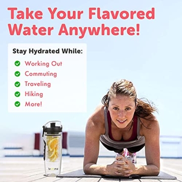 Brimma Fruit Infuser Water Bottle 32 oz Leakproof