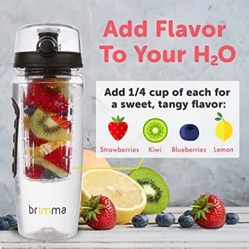 Brimma Fruit Infuser Water Bottle 32 oz Leakproof