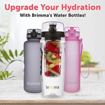 Brimma Fruit Infuser Water Bottle 32 oz Leakproof