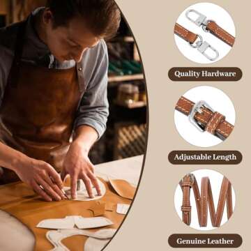 SENTEN Purse Straps Replacement for Longchamp Bag Women, Leather Crossbody Shoulder Strap Kit Adjust...