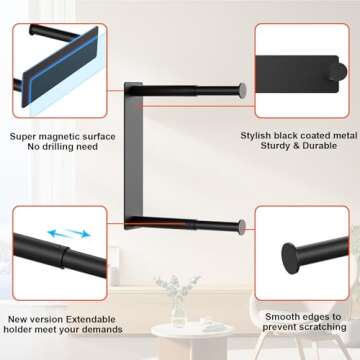 Hanger Organizer Stacker- Upgrade Extendable Magnetic Hanger Storage Rack Holder for Washing Machine Closet Laundry Room Organization, Space Saving Hanger Stacker for Adult or Child Clothes Hangers