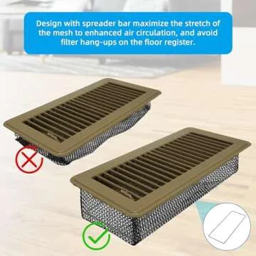Floor Vent Screen Net to Catch Valuables and Debris