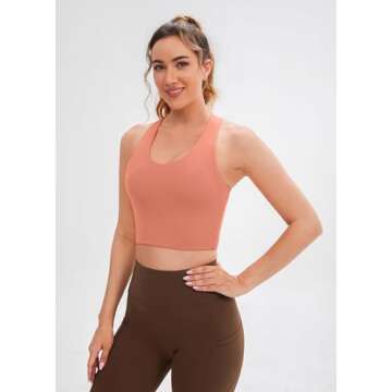 JOYSPELS Sports Bras for Women Extra Comfort Criss-Cross Back Padded Workout Tops for Women Medium S...