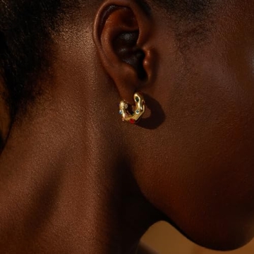 Gorgeous 14K Gold Plated Huggie Earrings for Women