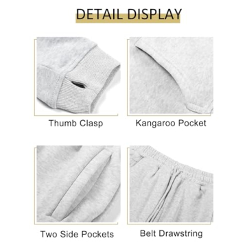 Kissonic Women's Cozy 2 Piece Fleece Jogging Set