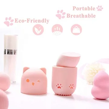 TEOYALL Silicone Makeup Sponge Holder - Travel-Friendly Case