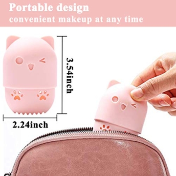 TEOYALL Silicone Makeup Sponge Holder - Travel-Friendly Case