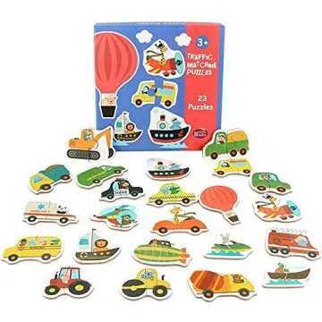 Little Bado Cars Floor Puzzles for Kids Puzzles Age 3 4 5 6 Years Olds Boys and Girls Animals Jigsaw Puzzles Children Toddlers Easy Puzzles for 3 Year Old Match Puzzle