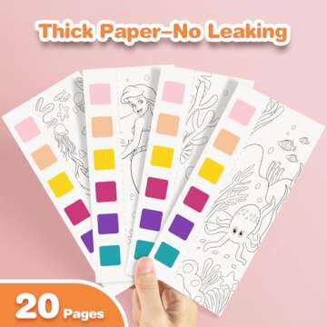 Mess Free Watercolor Painting Book for Kids Ages 4-12