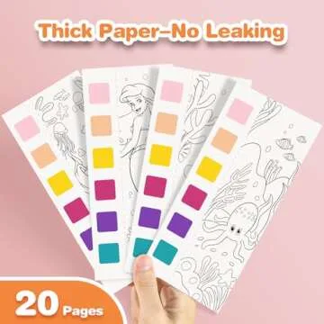 Mess Free Watercolor Painting Book for Kids Ages 4-12