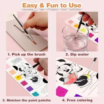 Mess Free Watercolor Painting Book for Kids Ages 4-12
