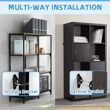 10 Pack Furniture Wall Anchors for Baby Proofing, Anti Tip Furniture Anchors, Secure 400 Pound Furniture, Dresser, Bookcase to Wall Prevent Falling, Earthquake Straps for Child Safety (Black)