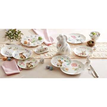 Lenox 893465 Butterfly Meadow Bunny 4-Piece Accent Plate Set