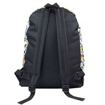 Vanilla Underground Pokemon Gamer School Backpack | Adjustable Straps | Unisex Design | Dynamic Pokémon-Themed | Multiple Pockets