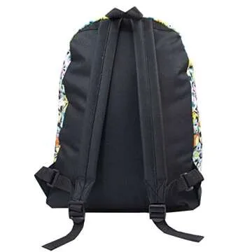 Vanilla Underground Pokemon Gamer School Backpack | Adjustable Straps | Unisex Design | Dynamic Pokémon-Themed | Multiple Pockets