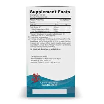 Nordic Naturals Ultimate Omega 2X Teen - Strawberry Flavor Soft Gels for Brain Health, Mood & Social...