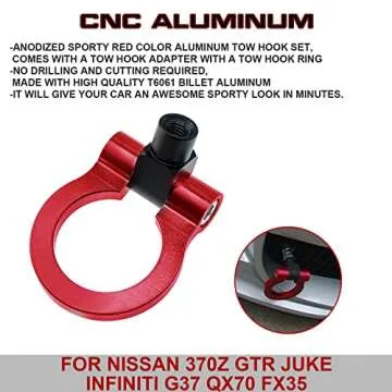 JDM Racing Aluminum Tow Hook for Nissan & Infiniti Models