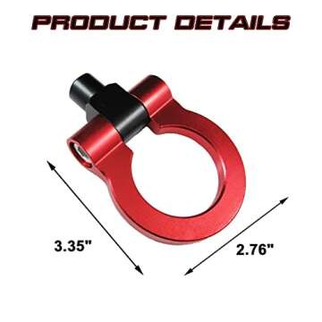 JDM Screw-ON Red Sport Racing Aluminum Front Rear Bumper Tow Hook for Nissan 370Z GTR Juke Infiniti G37 QX70 FX35