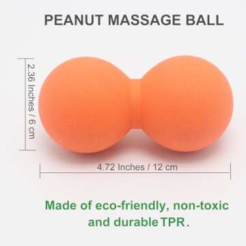 Hard Peanut Massage Ball, Double Lacrosse Massage Ball. Deep Tissue Massager Mobility Roller for Phy...
