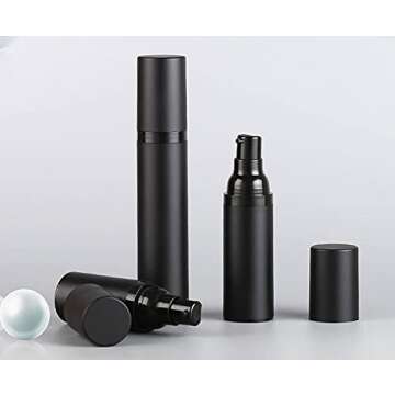 3 Pack Airless Pump Bottles - Travel Lotion Dispenser