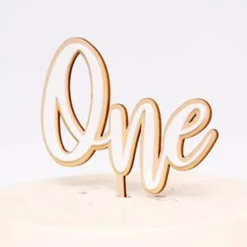 White One Cake Topper - First Birthday Cake Topper - Acrylic One Cake Topper - Cake Smash,Photo Prop(white one CT)