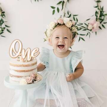 White One Cake Topper - First Birthday Cake Topper - Acrylic One Cake Topper - Cake Smash,Photo Prop(white one CT)