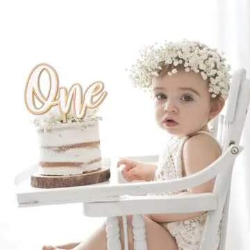 White One Cake Topper - First Birthday Cake Topper - Acrylic One Cake Topper - Cake Smash,Photo Prop(white one CT)