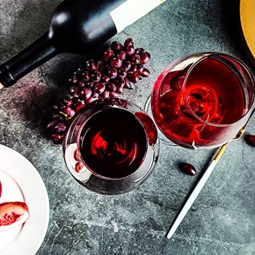 Elegant Red Wine Glasses Set of 6 for Tastings and Home