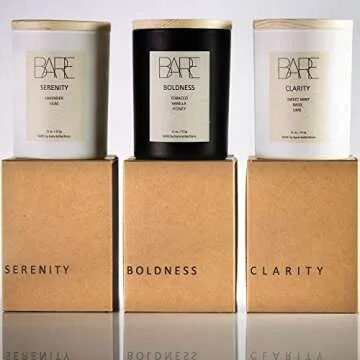 BARE KOLLECTIONS Boldness Tobacco Vanilla Honey and Amber – 11oz – 70 Hour Burn Time – Natural Coconut Soy Wax Candle – Hand Poured – Made in The USA