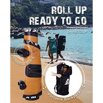 ABYSUP Paddle boards, SUP, Paddleboard with All Accessories & Carry Bag, 10'6" Inflatable Paddle Board, Non-Slip Deck SUP Paddle Board, Anti-Sink Paddl&Pump Included(Paddle Board)