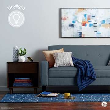 GE Basic LED Light Bulbs, 60 Watt, Daylight, A19 (4 Pack)