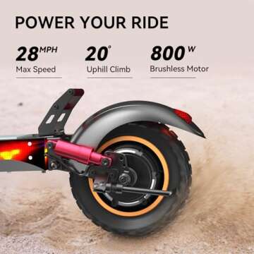 iENYRID M4 Electric Scooter with Seat for Adults, 37 Miles max Range & 28 MPH max Speed,15Ah Electric Scooters with 10Inch Offroad Tires, 800w Folding Commute E Scooter