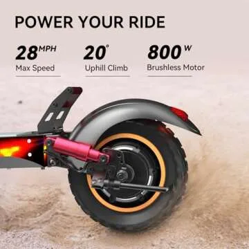 iENYRID M4 Electric Scooter with Seat for Adults, 37 Miles max Range & 28 MPH max Speed,15Ah Electric Scooters with 10Inch Offroad Tires, 800w Folding Commute E Scooter
