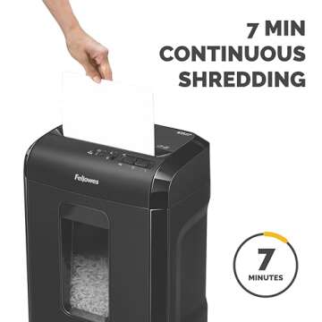 Fellowes 10M7 10-Sheet Powershred Micro-Cut Deskside Paper Shredder