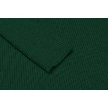 COOFANDY Mens Ribbed Slim Fit Knitted Pullover Casual Turtleneck Sweater Hunter Green