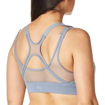 Alo Yoga Women's Scope Bra, Blue Haze, Medium
